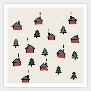 Nordic Winter Cottages Magnet